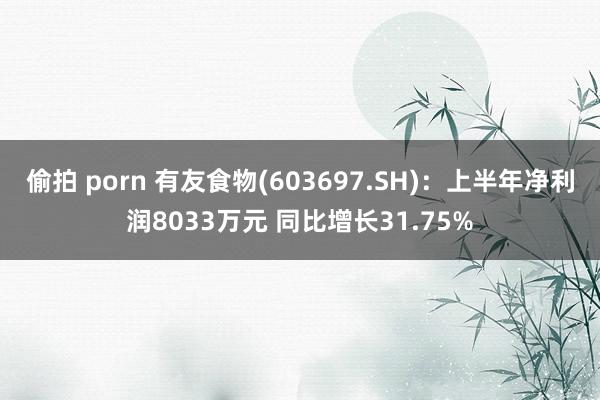 偷拍 porn 有友食物(603697.SH)：上半年净利润8033万元 同比增长31.75%