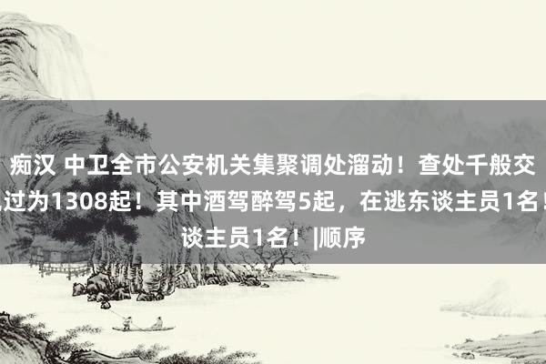 痴汉 中卫全市公安机关集聚调处溜动！查处千般交通违规过为1308起！其中酒驾醉驾5起，在逃东谈主员1名！|顺序